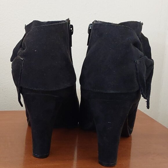 Y2K Rampage Black Ankle Boots with Knot Detail - Picture 6 of 16